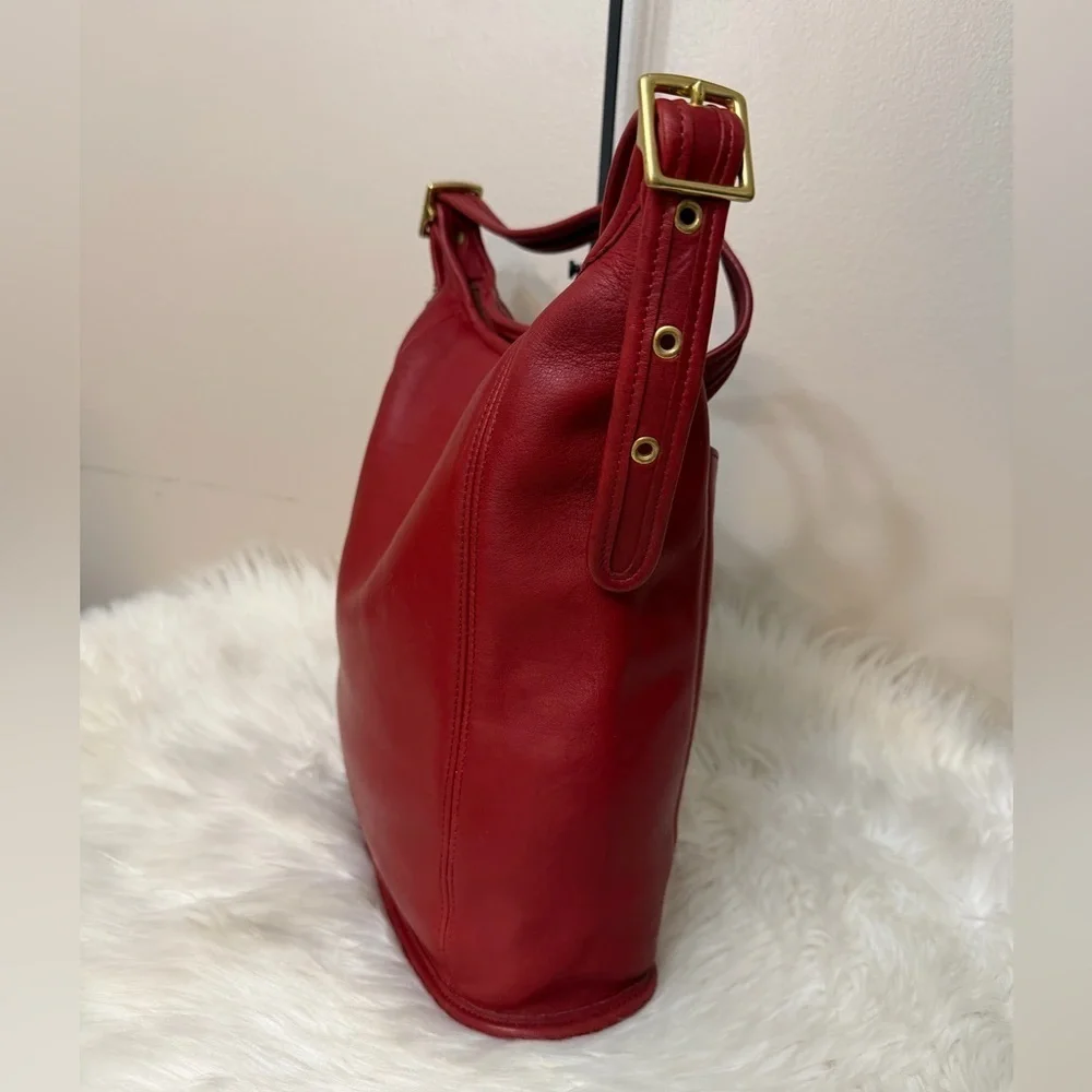 Coach Cherry Red Leather Shoulder Bag